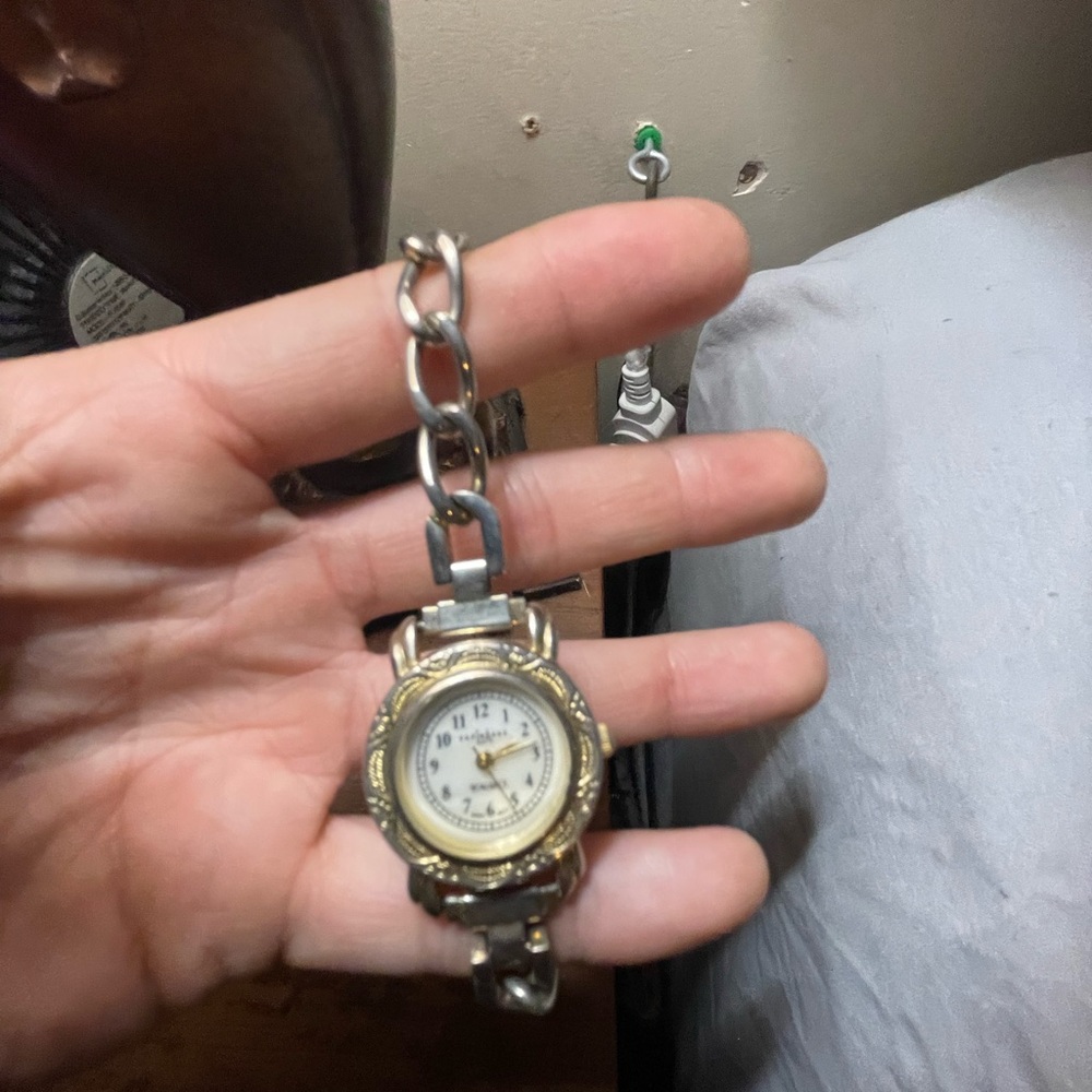LA Express Vintage Two-Tone Chain Link Watch